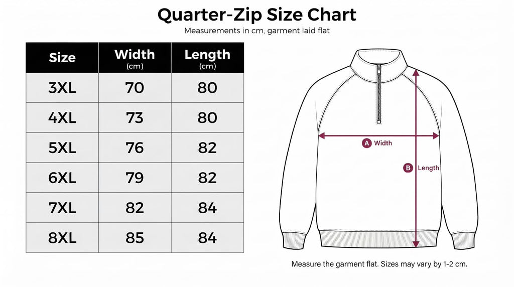 Bellies Premium Cotton Quarter-Zip Sweatshirt