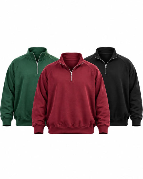 Bellies Premium Cotton Quarter-Zip Sweatshirt